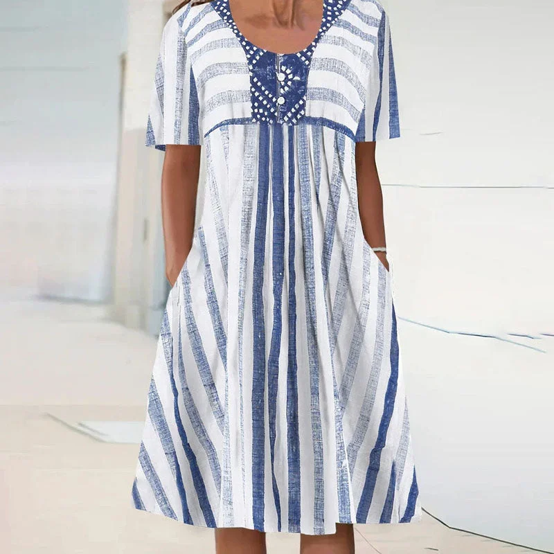 Unmissable Offers Await!BEAH - Casual Striped Dress