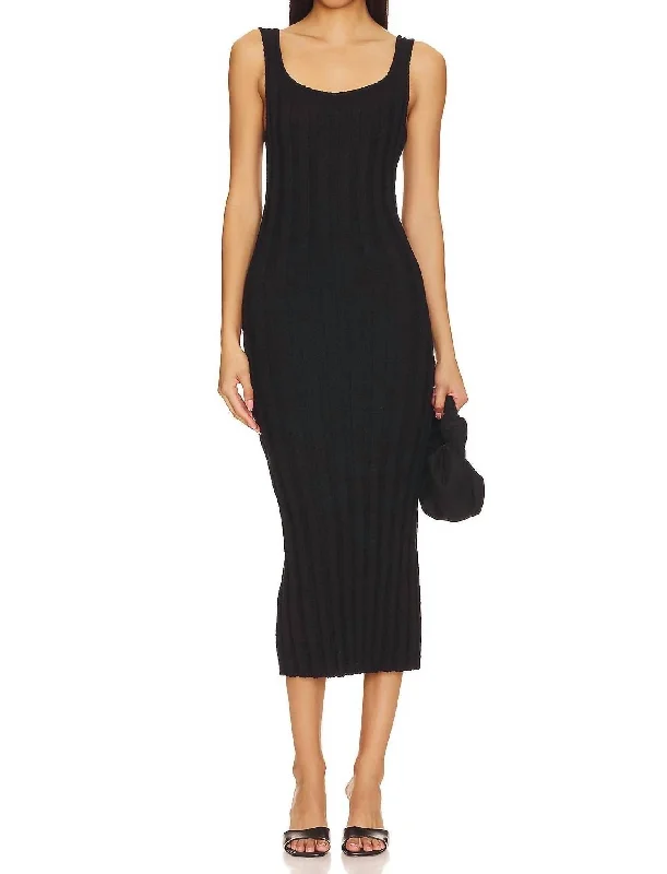 More Discounts, More Joy!Santos Sweater Midi Dress In Black