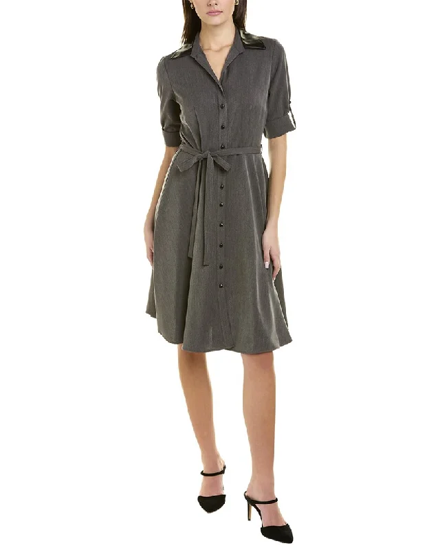 Every Deal is a Steal!Sharagano Stretch Sharkskin Midi Dress