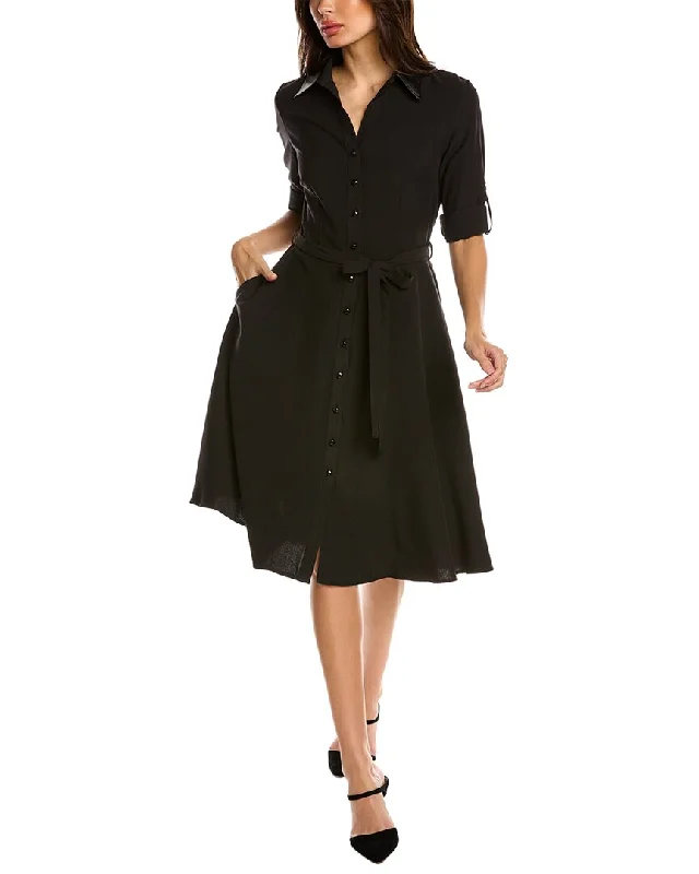 Massive Price Cuts!Sharagano Stretch Sharkskin Midi Dress