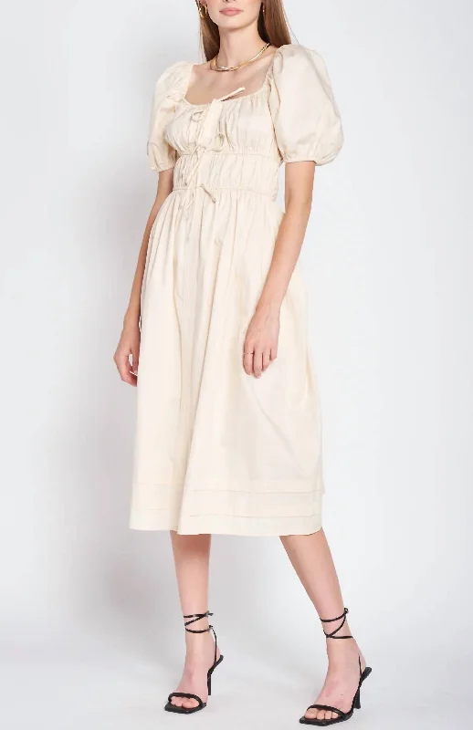 Best Offers of the Month!Sveta Midi Dress in Natural