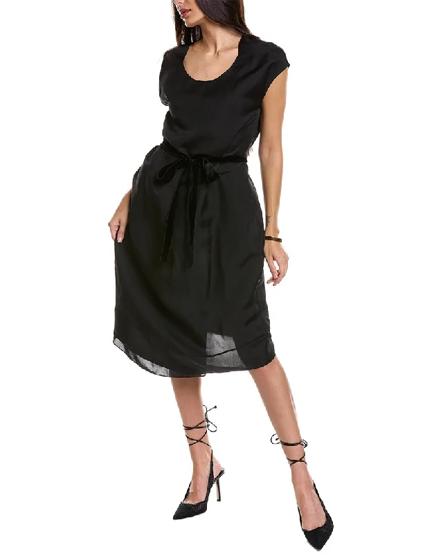 Buy More, Save More!Theory Silk-Blend Midi Dress