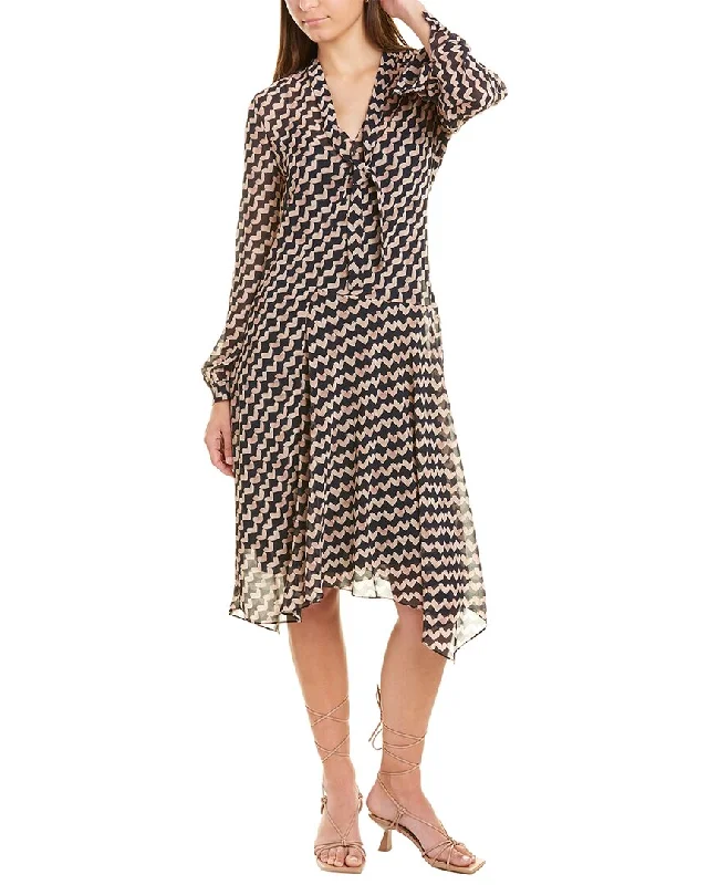 Today’s Deals, Tomorrow’s Regrets!Theory Tie-Neck Drape Midi Dress