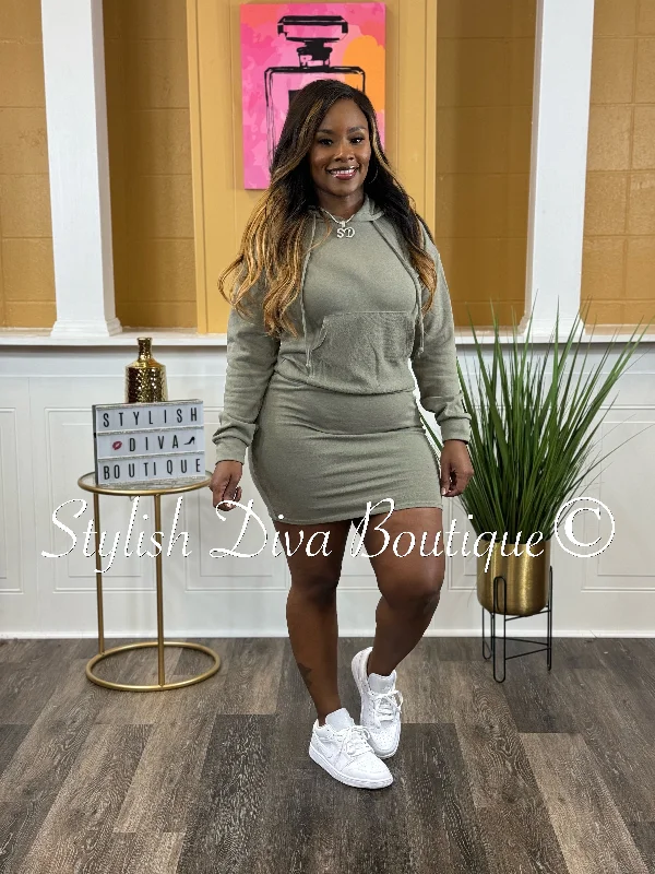 Exclusive Savings This Week!Tomi Hoodie Dress (Light Olive)