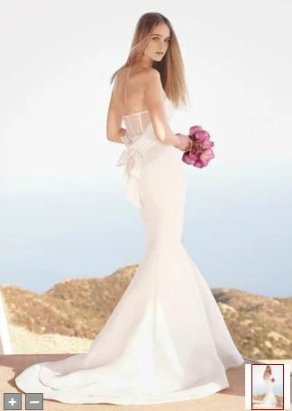 Limited Stock Available!Vera Wang Vera Wang Mermaid Gown w/ Grosgrain Sash Size 2
