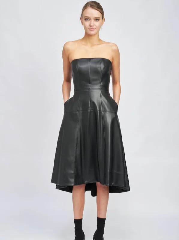 Biggest Sale of the Season!VERONICA FAUX LEATHER BUSTIER DRESS