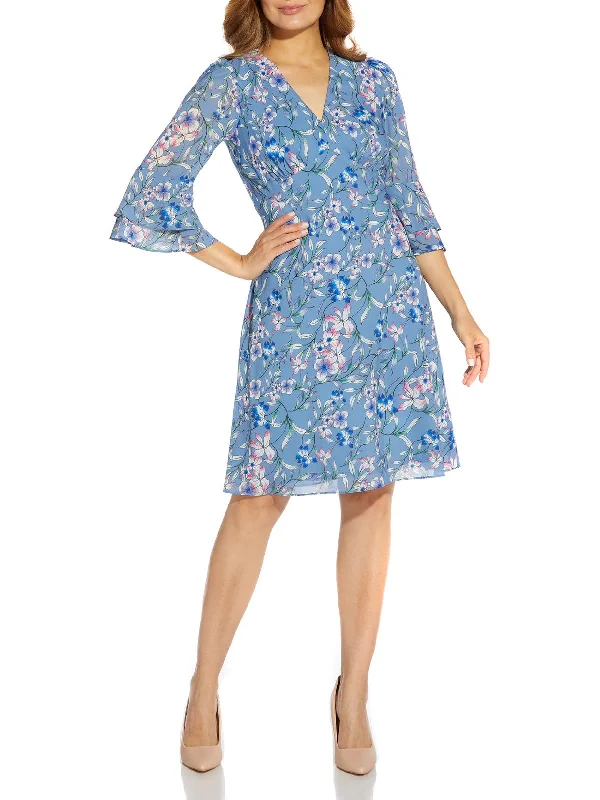 Limited-Time Price Drop!Womens Floral Midi Midi Dress