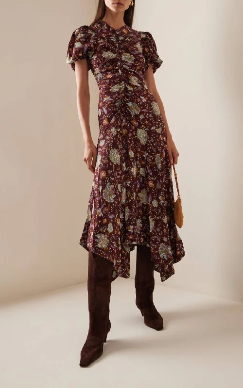 Mega Sale Happening Now!Women's Heleen Midi Dress Heliotrope In Red Floral
