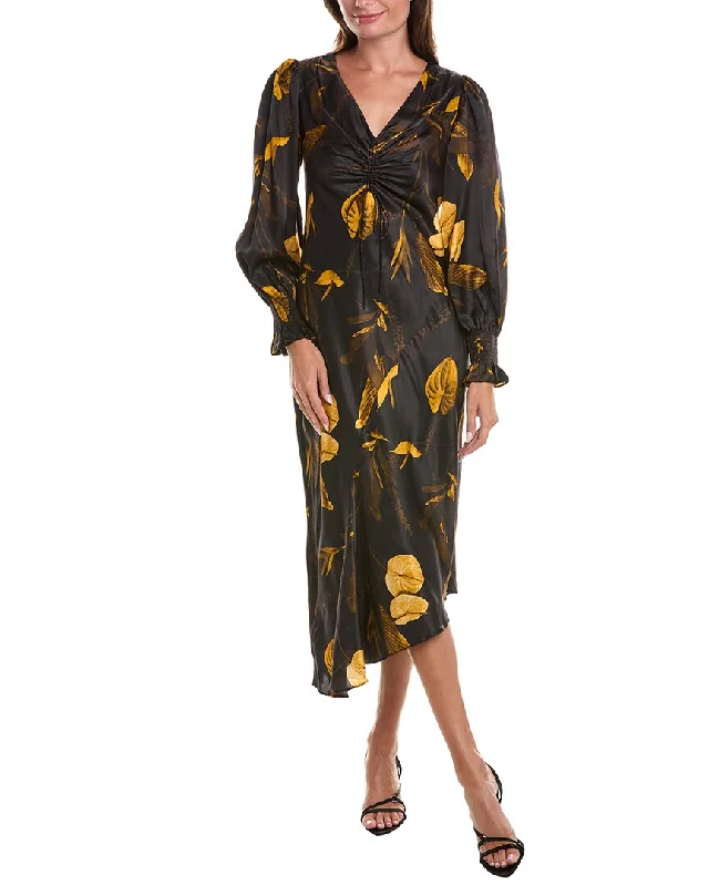 Best Price of the Season!AllSaints Naomi Aretha Silk-Blend Maxi Dress