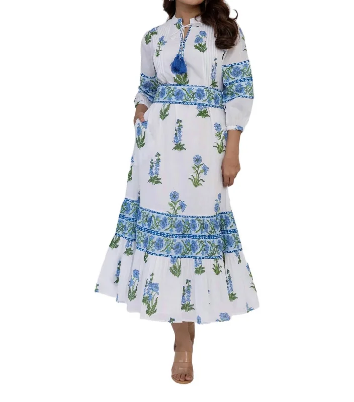 Bigger Savings, Better Shopping!Ascot Maxi Dress In Wildflower Blue