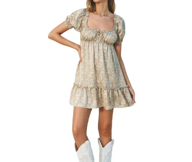 Mega Sale Happening Now!Babydoll Ruffled Mini Dress In Light Blue