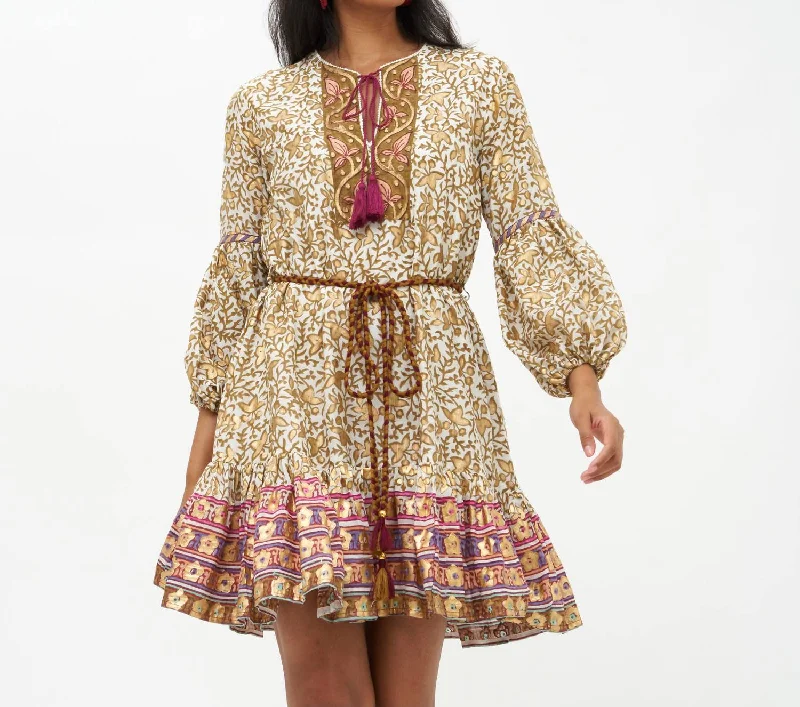 The Best Offers Are Here!Balloon Drop Mini Dress In Olive Marchesa