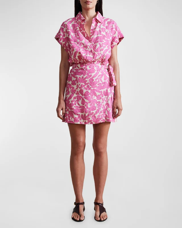 One Day Only – Huge Savings!Catania Floral Print Wrap Mini Dress