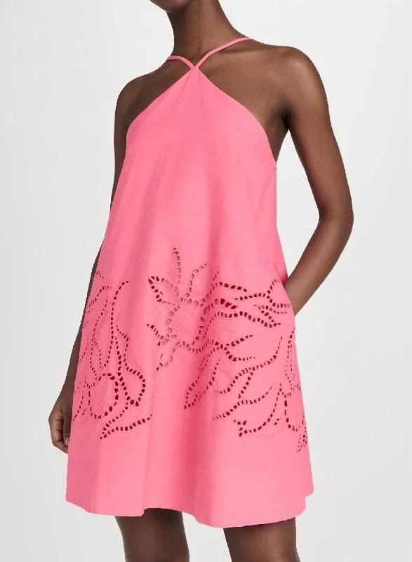 Your Shopping Wish, Our Discount Command!Darla Broderie Mini Dress In Pink