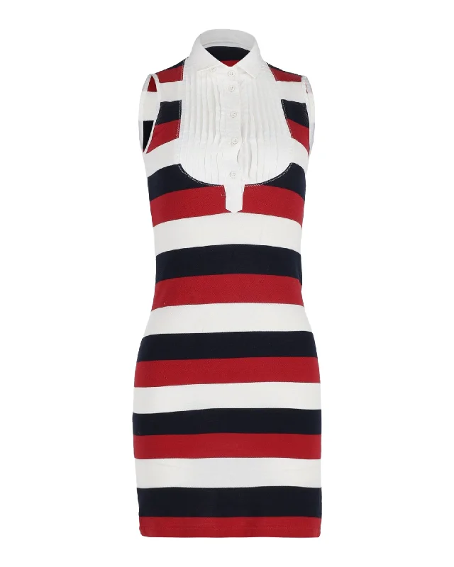 Massive Price Cuts!Dolce & Gabbana Striped MIni Dress in Multicolor Cotton