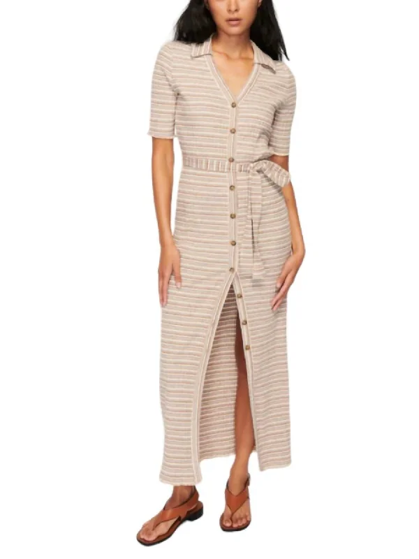 Exclusive Savings This Week!Enise Button Up Maxi Dress In Layer Cake