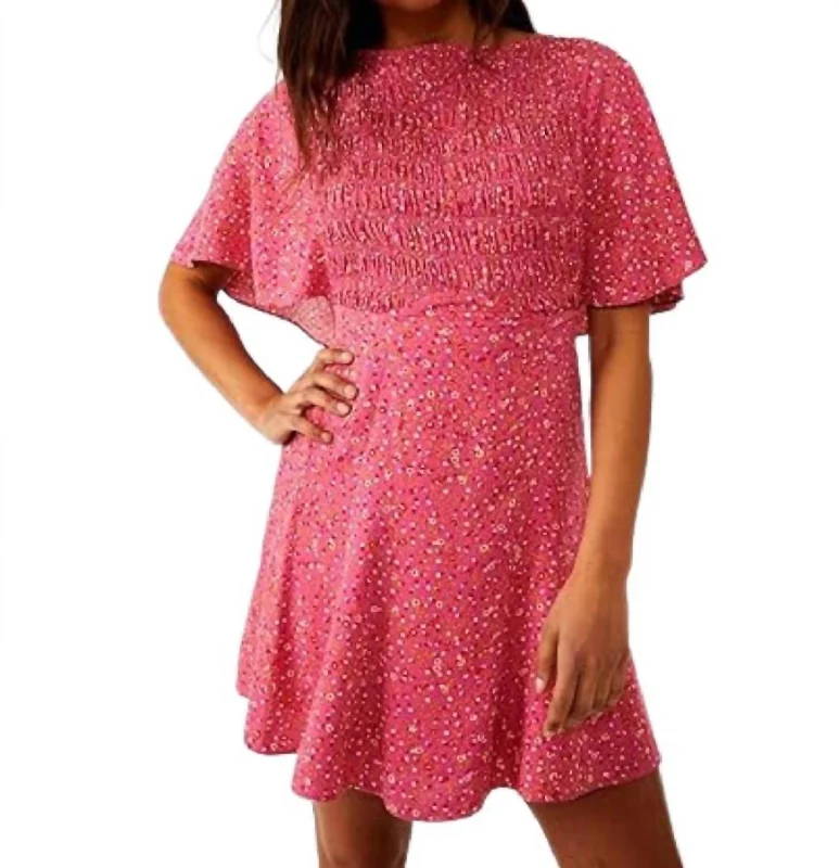 Limited Time Offer!Florence Mini Dress In Femme Combo