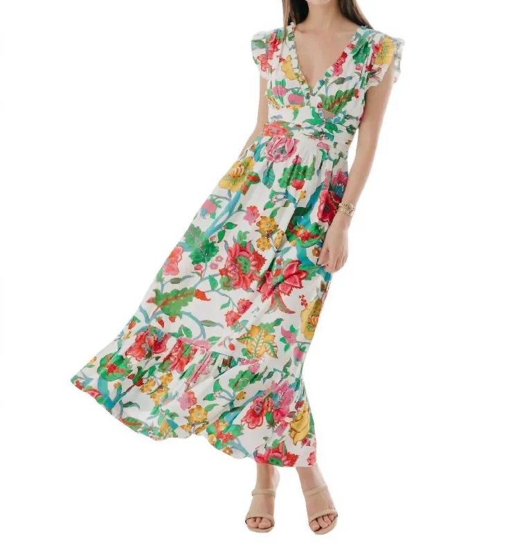 One Click Away from Big Savings!Gabriella Maxi Dress In Nirvana Floral Print