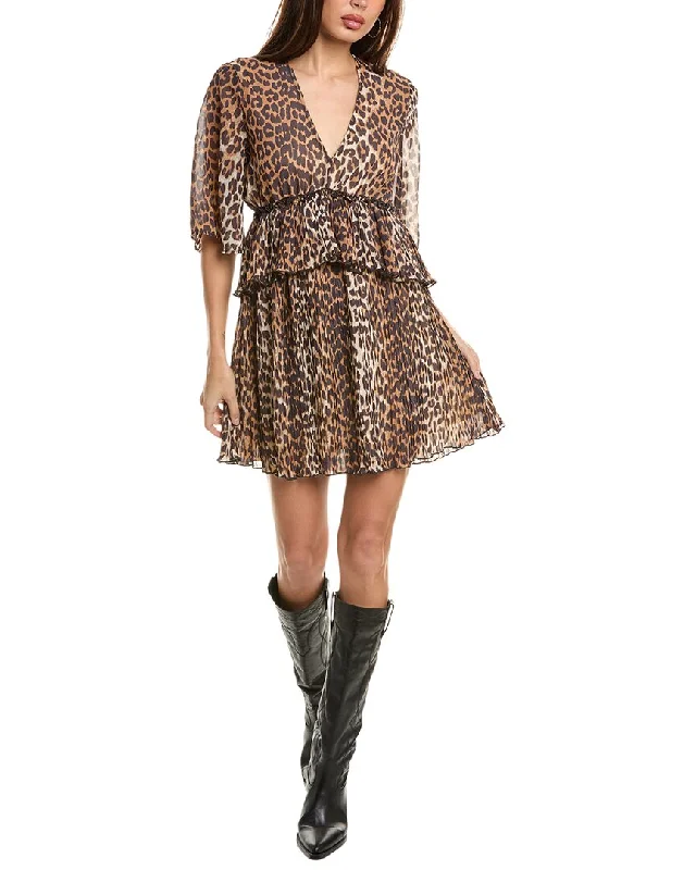 Your Best Deals Are Here!GANNI Pleated Flounce Mini Dress