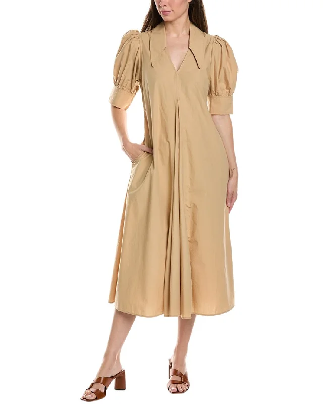 One Day Only – Huge Savings!GANNI Poplin Maxi Dress