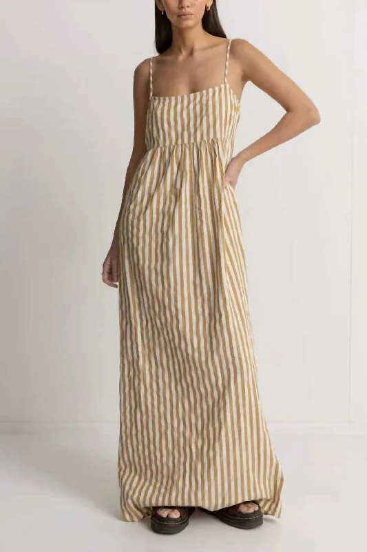 Huge Savings – Act Now!Goodtimes Stripe Maxi Dress In Camel
