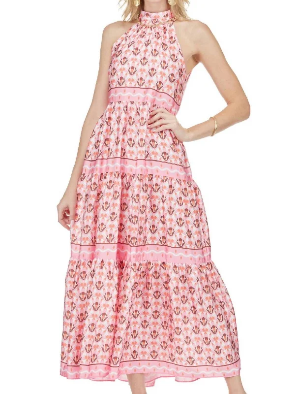 Get It Before It’s Gone!Halter Maxi Dress In Pink