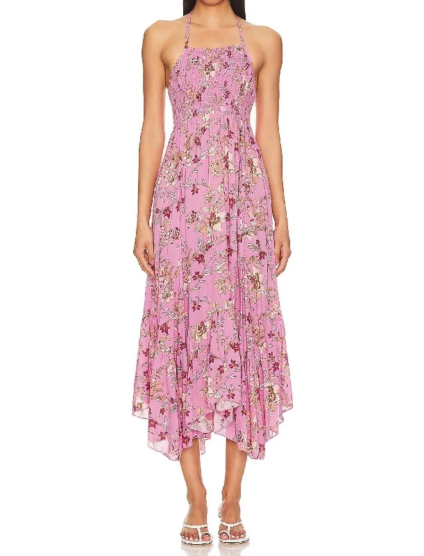 Seasonal Sale – Shop Now!Heat Wave Printed Maxi Dress In Pink