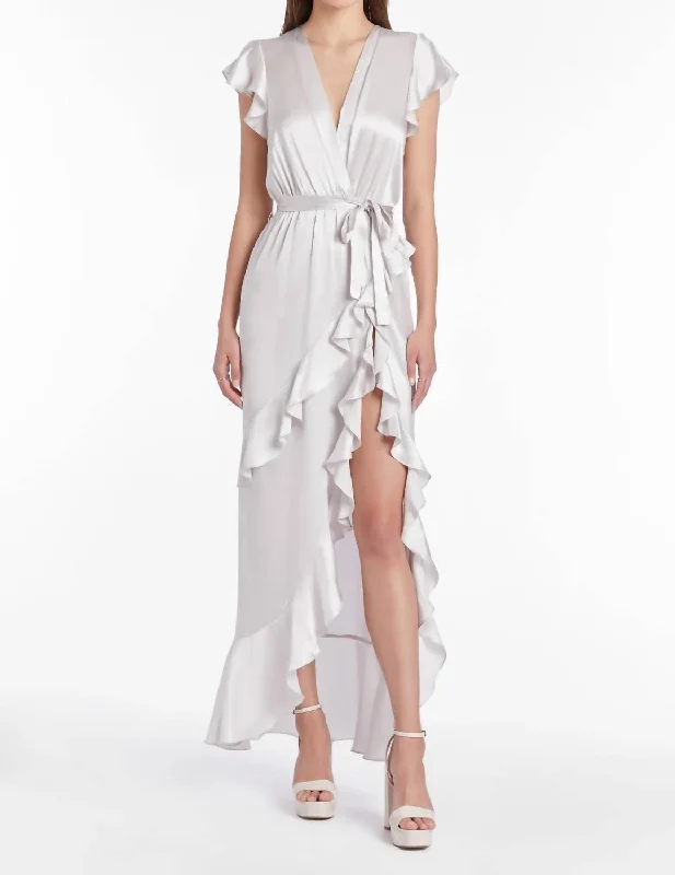 More Discounts, More Joy!Johanna Silk Maxi Dress In Ceramic