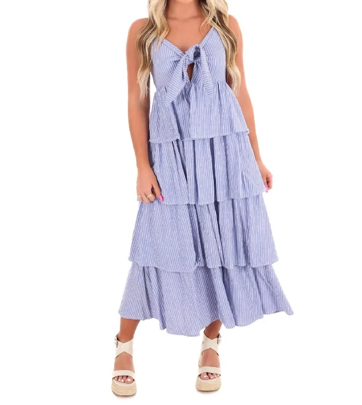 Lowest Prices Guaranteed!Keep Dreaming Tiered Maxi Dress In Blue
