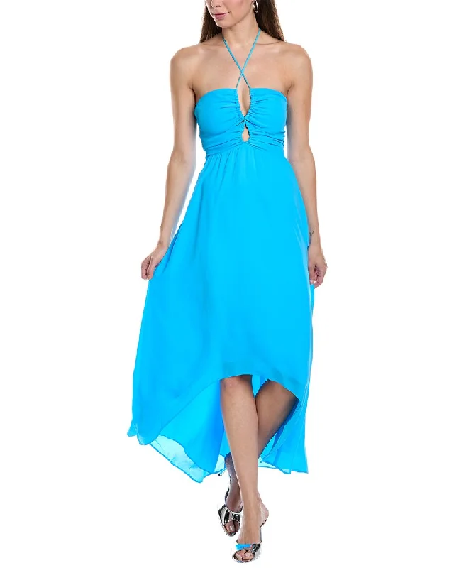 The Best Sale of the Year!Krisa Ruched Keyhole Halter Maxi Dress