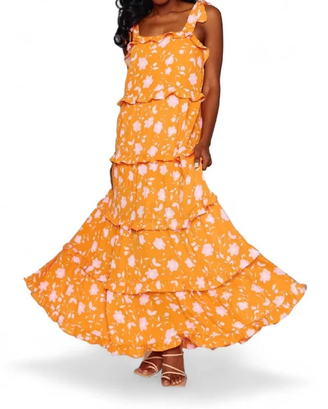 Enjoy Huge Discounts Now!Libby Tie-Shoulder Maxi Dress In Pushpop