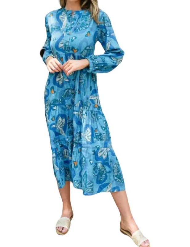 Don't Miss Out!Lila Maxi Dress In Blue Seas