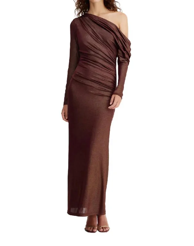 Every Deal is a Steal!Liliana Maxi Dress In Chocolate