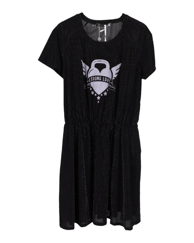 Price Drops You’ll Love!Love Moschino Strong Love Mini Dress in Black Cotton