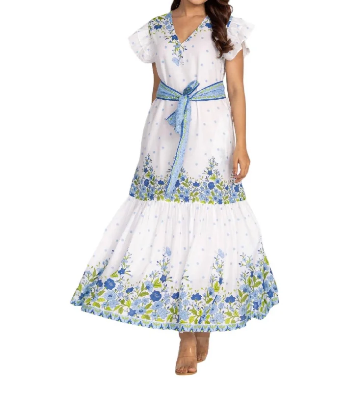 Get the Best for Less!Malibu Maxi Dress In Peony Blue