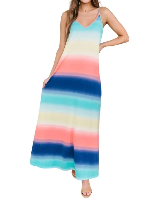 Savings You Can’t Ignore!Melting Flavors Maxi Dress In Multi