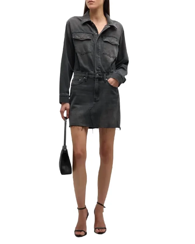 Only a Few Left – Order Now!Nina Long Sleeve Mini Dress In Station