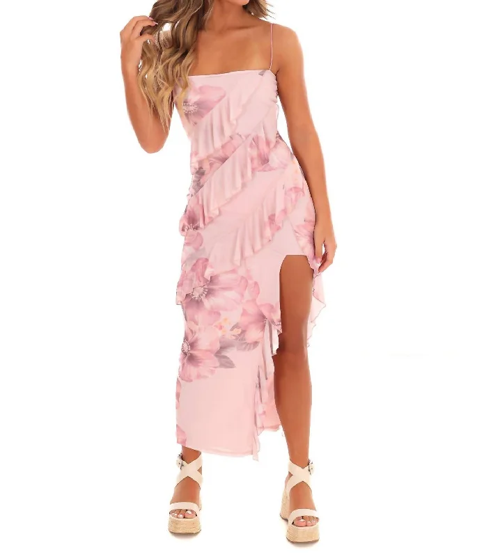 Get More, Spend Less – Shop Now!Now You Know Floral Maxi Dress In Pink