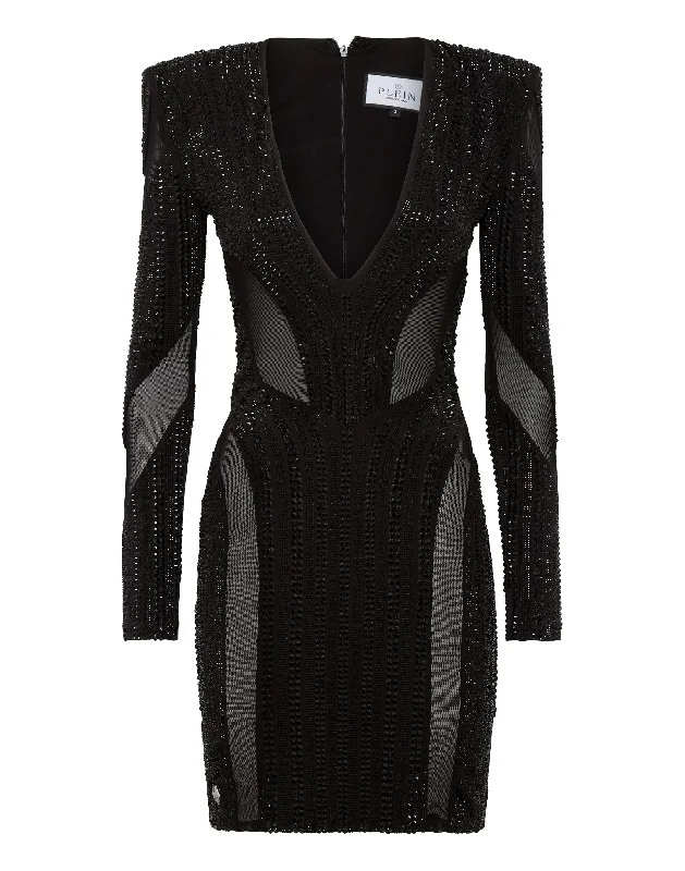 Find Your Perfect Deal Today!Padded Shoulder Mini Dress