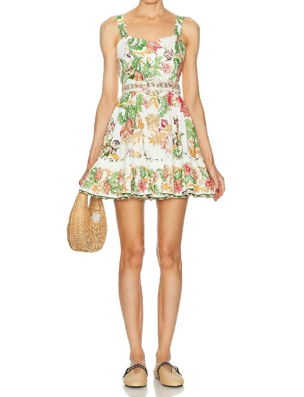 Best Price of the Season!Pahi Belted Skater Mini Dress In Floral