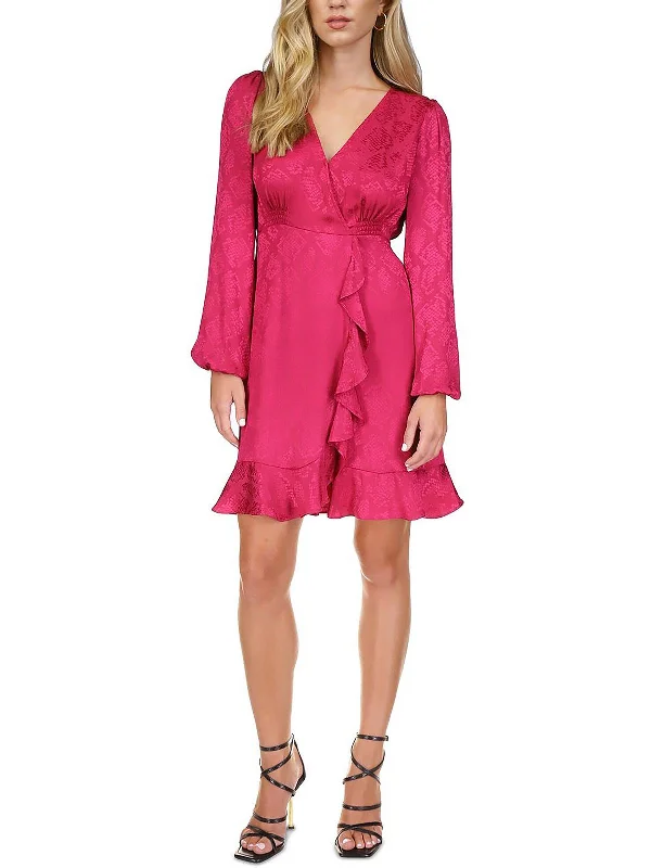 Shop Smart, Save Big!Petites Womens Snake Print Jacquard Mini Dress
