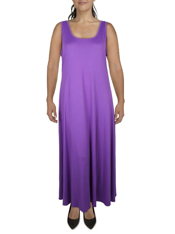 Crazy Discounts Inside!Plus Womens Long Sleeveless Maxi Dress
