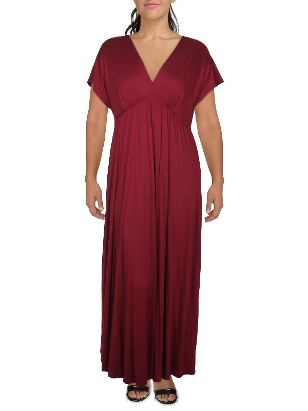 Limited-Time Price Drop!Plus Womens Surplice Rayon Maxi Dress