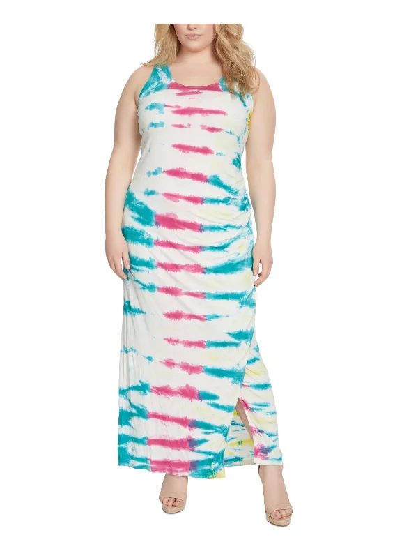 Upgrade for Less!Plus Womens Tie Dye Maxi Maxi Dress
