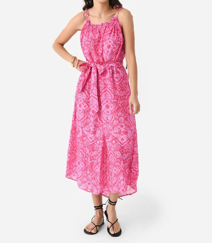 The Best Sale of the Year!Rain Maxi Dress In Stencil Fuchsia