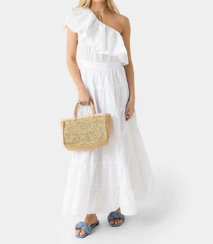 Stock Up and Save!Rodo Asymmetrical Maxi Dress In White