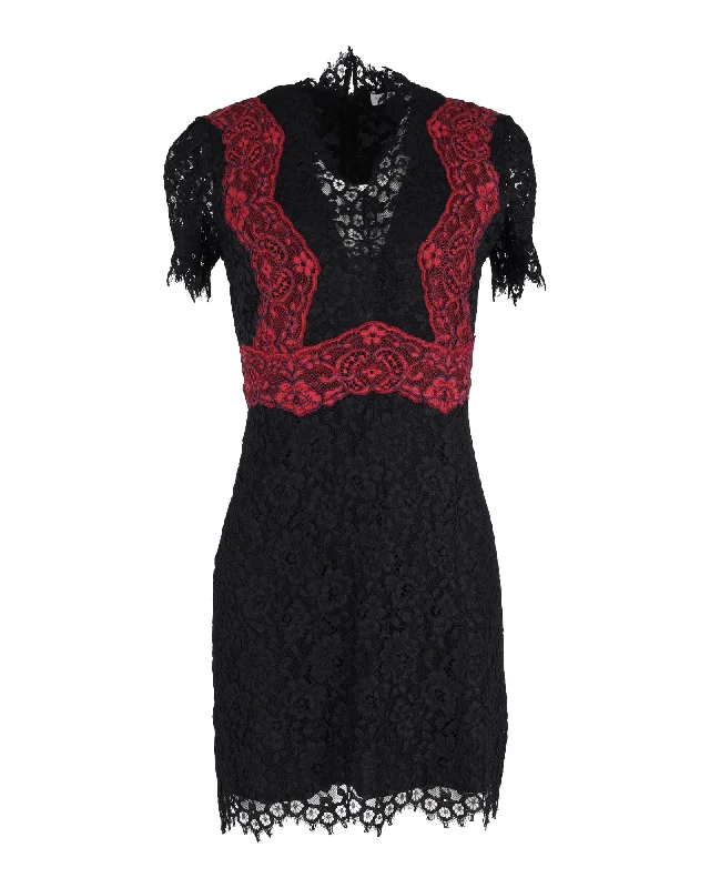 Limited Deals, Unlimited Savings!Sandro Muse Lace Mini Dress In Black Polyester