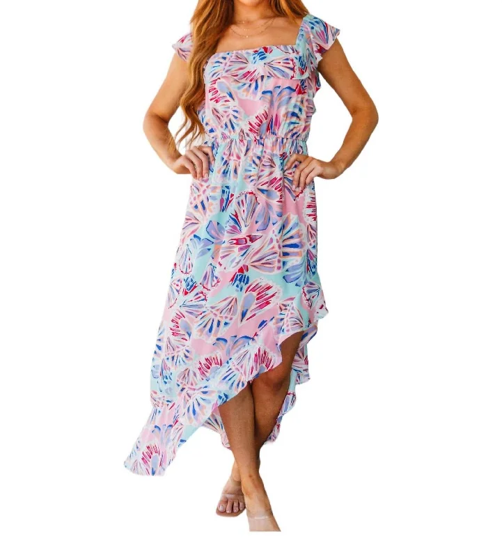 The Best Offers Are Here!She Sells Sea Shells Maxi Dress In Multi Color