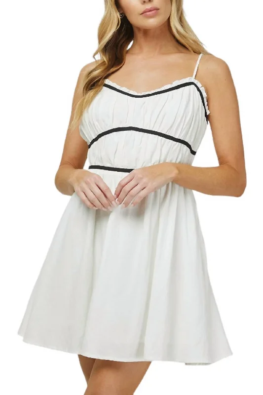 Biggest Sale of the Season!Smocked Mini Dress In White