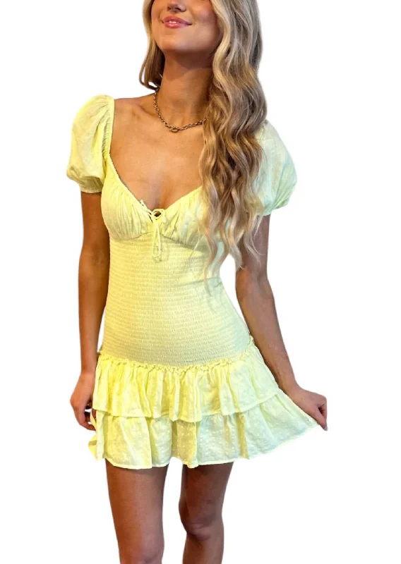 Your Exclusive Offer Awaits!Summer Sun Mini Dress In Yellow